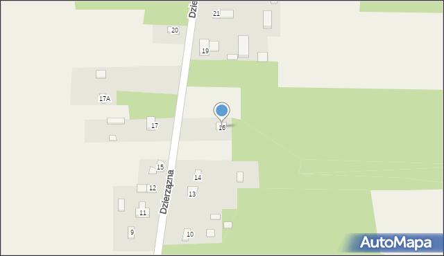 Dzierzązna, Dzierzązna, 16, mapa Dzierzązna