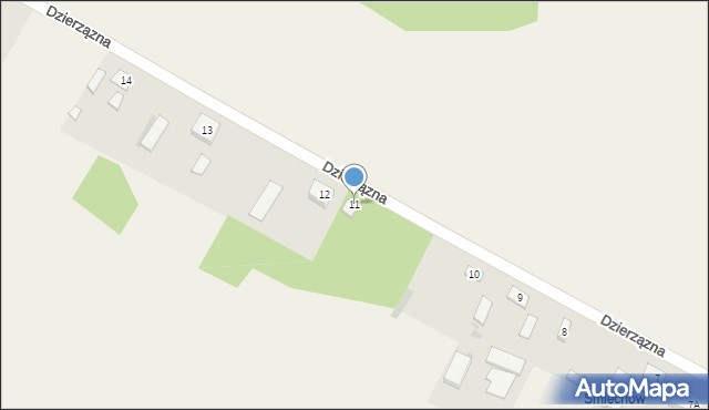 Dzierzązna, Dzierzązna, 11, mapa Dzierzązna