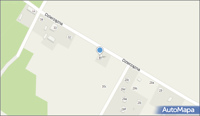 Dzierzązna, Dzierzązna, 30, mapa Dzierzązna