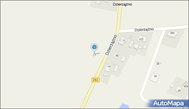 Dzierzążno, Dzierzążno, 13, mapa Dzierzążno