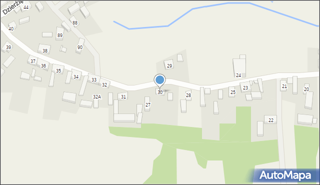 Dzierżążno Wielkie, Dzierżążno Wielkie, 30, mapa Dzierżążno Wielkie