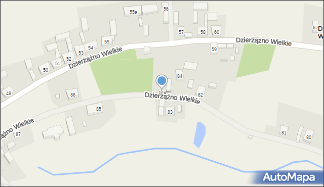 Dzierżążno Wielkie, Dzierżążno Wielkie, 84a, mapa Dzierżążno Wielkie