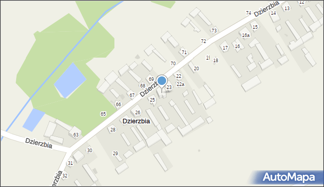 Dzierzbia, Dzierzbia, 24, mapa Dzierzbia