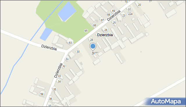 Dzierzbia, Dzierzbia, 29, mapa Dzierzbia