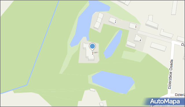 Dzierzbice Osada, Dzierzbice Osada, 1, mapa Dzierzbice Osada