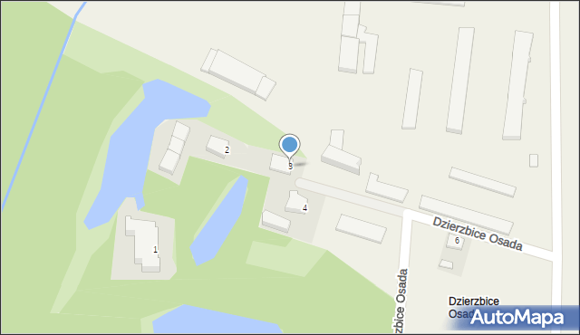 Dzierzbice Osada, Dzierzbice Osada, 3, mapa Dzierzbice Osada