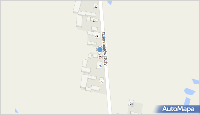 Dzierzbiętów Duży, Dzierzbiętów Duży, 25, mapa Dzierzbiętów Duży