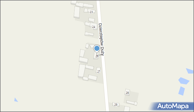 Dzierzbiętów Duży, Dzierzbiętów Duży, 26, mapa Dzierzbiętów Duży