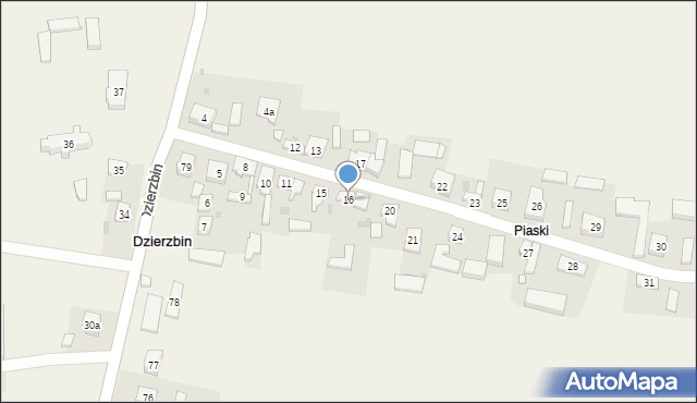 Dzierzbin, Dzierzbin, 16, mapa Dzierzbin