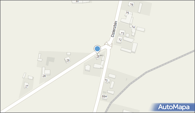 Dzierzbin-Kolonia, Dzierzbin-Kolonia, 15, mapa Dzierzbin-Kolonia