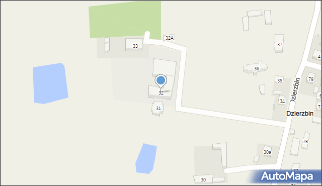 Dzierzbin-Kolonia, Dzierzbin-Kolonia, 32, mapa Dzierzbin-Kolonia