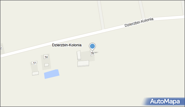 Dzierzbin-Kolonia, Dzierzbin-Kolonia, 59, mapa Dzierzbin-Kolonia
