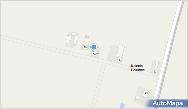 Dzierzbin-Kolonia, Dzierzbin-Kolonia, 7A, mapa Dzierzbin-Kolonia
