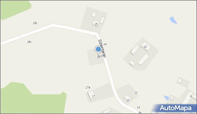 Dzierżęcin, Dzierżęcin, 16, mapa Dzierżęcin