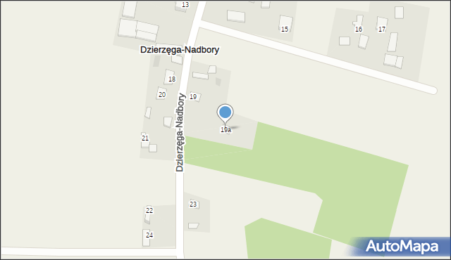 Dzierzęga-Nadbory, Dzierzęga-Nadbory, 19a, mapa Dzierzęga-Nadbory