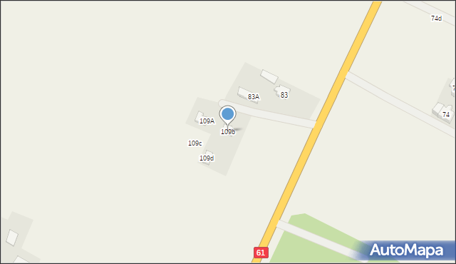 Dzierżenin, Dzierżenin, 109b, mapa Dzierżenin