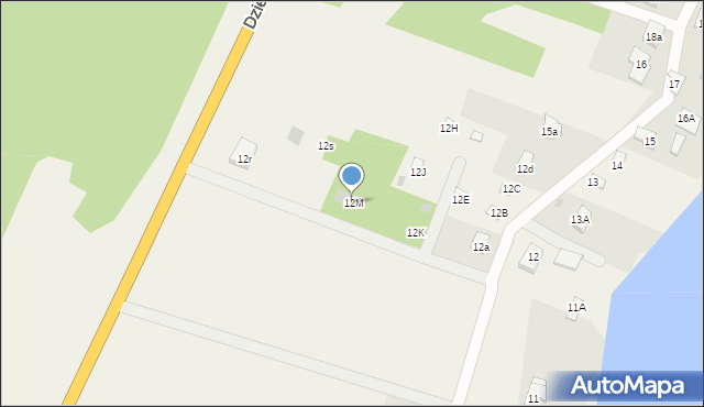 Dzierżenin, Dzierżenin, 12M, mapa Dzierżenin