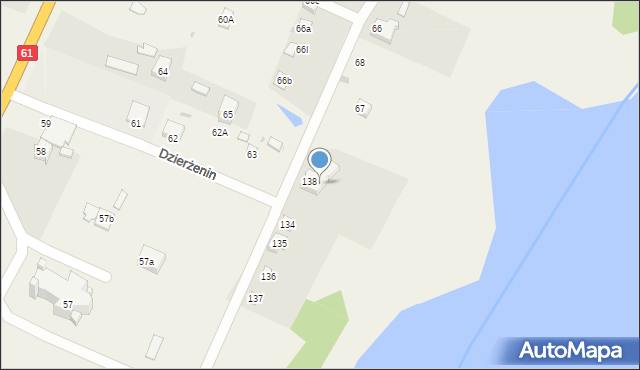 Dzierżenin, Dzierżenin, 57f, mapa Dzierżenin