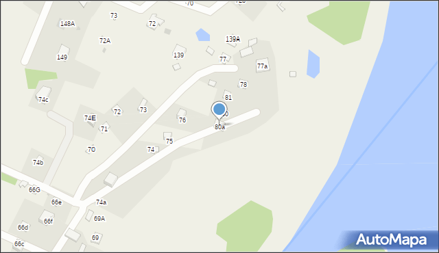 Dzierżenin, Dzierżenin, 80a, mapa Dzierżenin