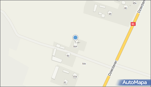 Dzierżenin, Dzierżenin, 84c, mapa Dzierżenin