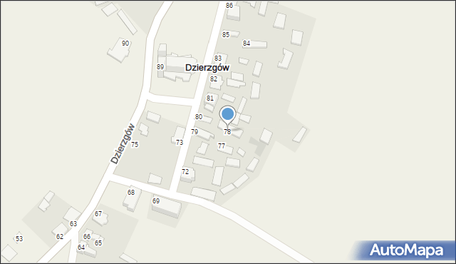 Dzierzgów, Dzierzgów, 78, mapa Dzierzgów