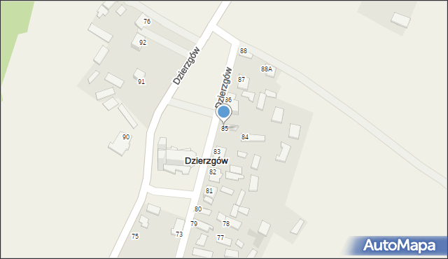 Dzierzgów, Dzierzgów, 85, mapa Dzierzgów