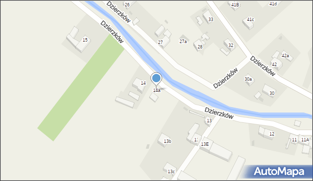 Dzierzków, Dzierzków, 14a, mapa Dzierzków