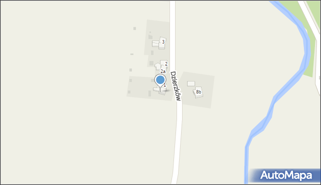 Dzierzków, Dzierzków, 1a, mapa Dzierzków
