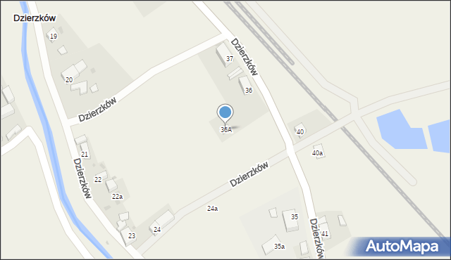 Dzierzków, Dzierzków, 36A, mapa Dzierzków