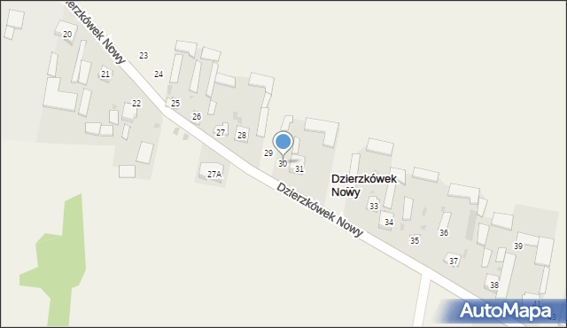 Dzierzkówek Nowy, Dzierzkówek Nowy, 30, mapa Dzierzkówek Nowy