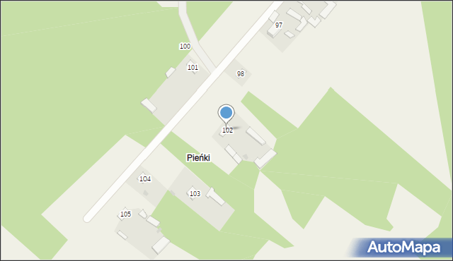 Dzierzkówek Stary, Dzierzkówek Stary, 102, mapa Dzierzkówek Stary