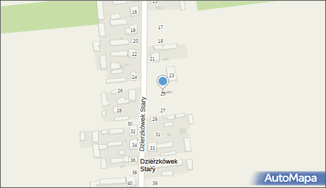 Dzierzkówek Stary, Dzierzkówek Stary, 25, mapa Dzierzkówek Stary