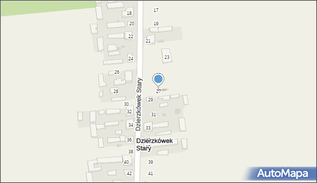 Dzierzkówek Stary, Dzierzkówek Stary, 27, mapa Dzierzkówek Stary