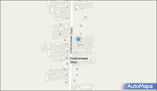 Dzierzkówek Stary, Dzierzkówek Stary, 31, mapa Dzierzkówek Stary