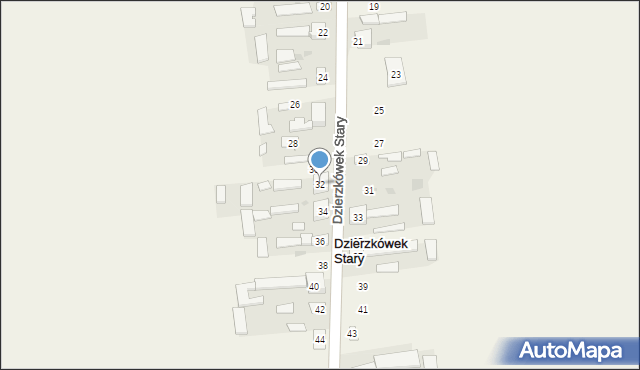 Dzierzkówek Stary, Dzierzkówek Stary, 32, mapa Dzierzkówek Stary