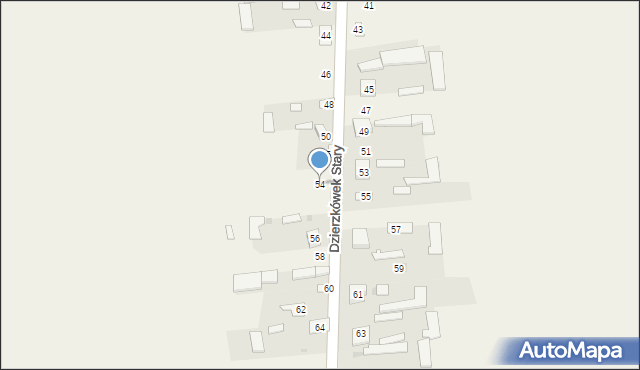 Dzierzkówek Stary, Dzierzkówek Stary, 54, mapa Dzierzkówek Stary