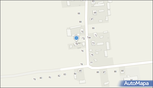 Dzierzkówek Stary, Dzierzkówek Stary, 74, mapa Dzierzkówek Stary