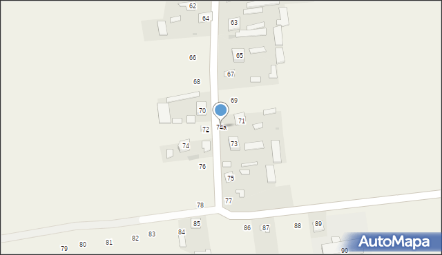 Dzierzkówek Stary, Dzierzkówek Stary, 74a, mapa Dzierzkówek Stary