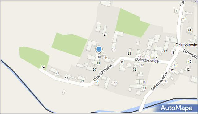 Dzierżkowice, Dzierżkowice, 18, mapa Dzierżkowice