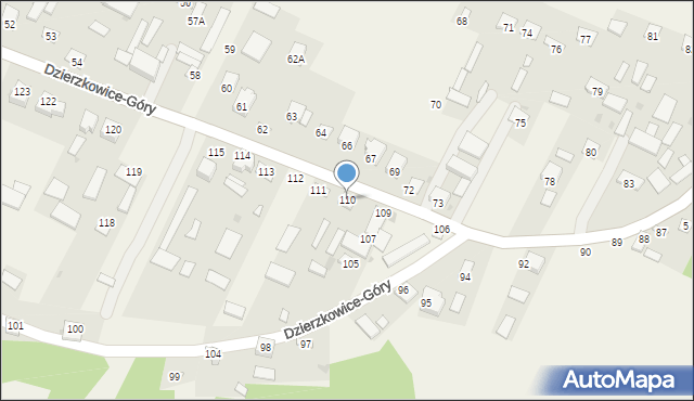 Dzierzkowice-Góry, Dzierzkowice-Góry, 110, mapa Dzierzkowice-Góry