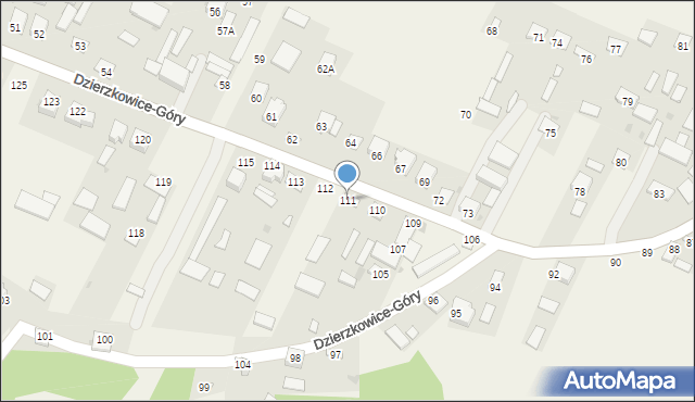 Dzierzkowice-Góry, Dzierzkowice-Góry, 111, mapa Dzierzkowice-Góry