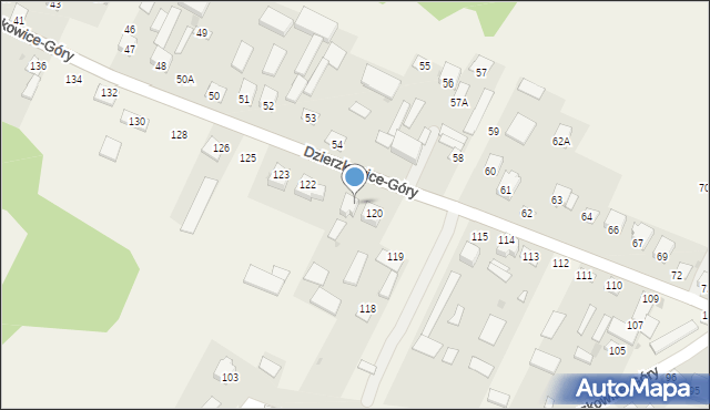 Dzierzkowice-Góry, Dzierzkowice-Góry, 121, mapa Dzierzkowice-Góry
