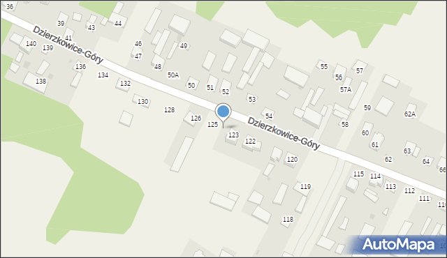 Dzierzkowice-Góry, Dzierzkowice-Góry, 124, mapa Dzierzkowice-Góry