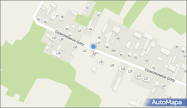 Dzierzkowice-Góry, Dzierzkowice-Góry, 132, mapa Dzierzkowice-Góry