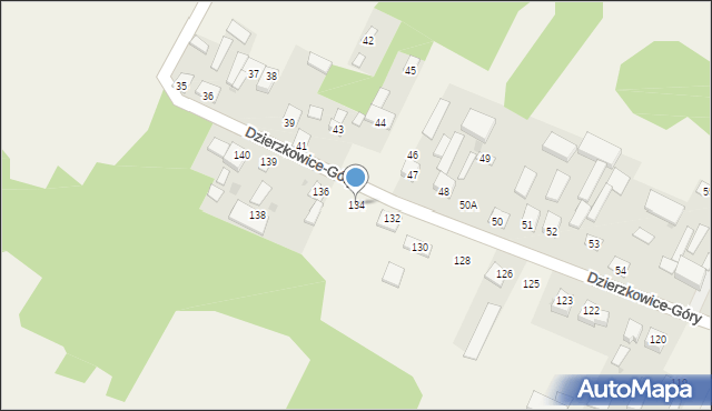 Dzierzkowice-Góry, Dzierzkowice-Góry, 134, mapa Dzierzkowice-Góry