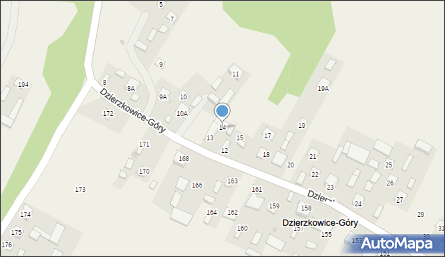 Dzierzkowice-Góry, Dzierzkowice-Góry, 14, mapa Dzierzkowice-Góry