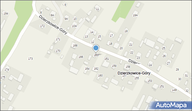 Dzierzkowice-Góry, Dzierzkowice-Góry, 163, mapa Dzierzkowice-Góry