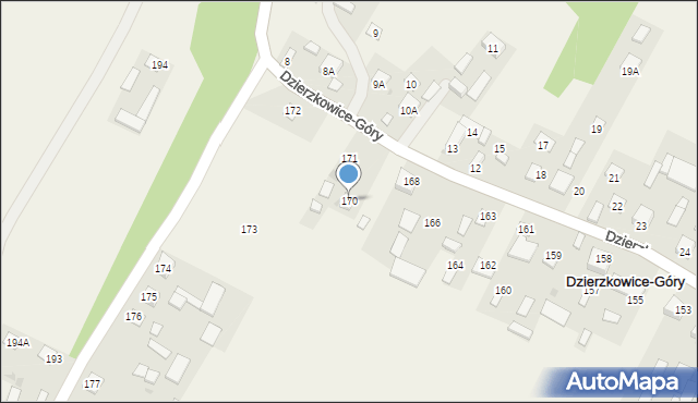 Dzierzkowice-Góry, Dzierzkowice-Góry, 170, mapa Dzierzkowice-Góry