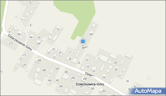 Dzierzkowice-Góry, Dzierzkowice-Góry, 19, mapa Dzierzkowice-Góry
