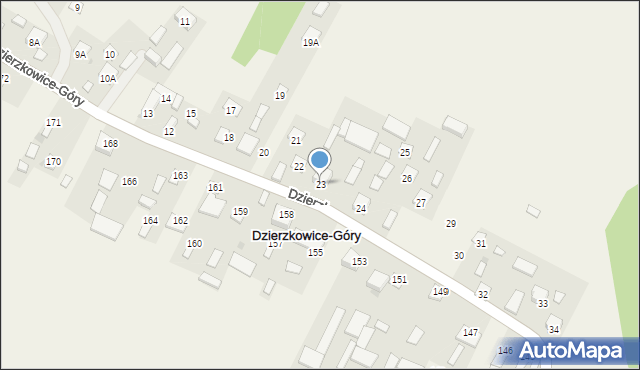 Dzierzkowice-Góry, Dzierzkowice-Góry, 23, mapa Dzierzkowice-Góry